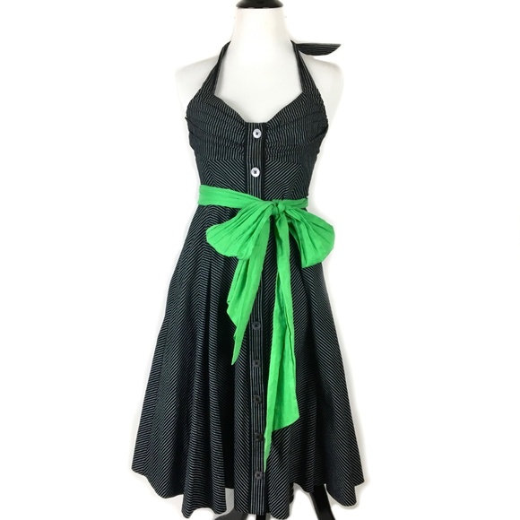 Anthropologie Dresses & Skirts - Anthro | Maeve > Striped Ginny Halter Dress w/ Bow